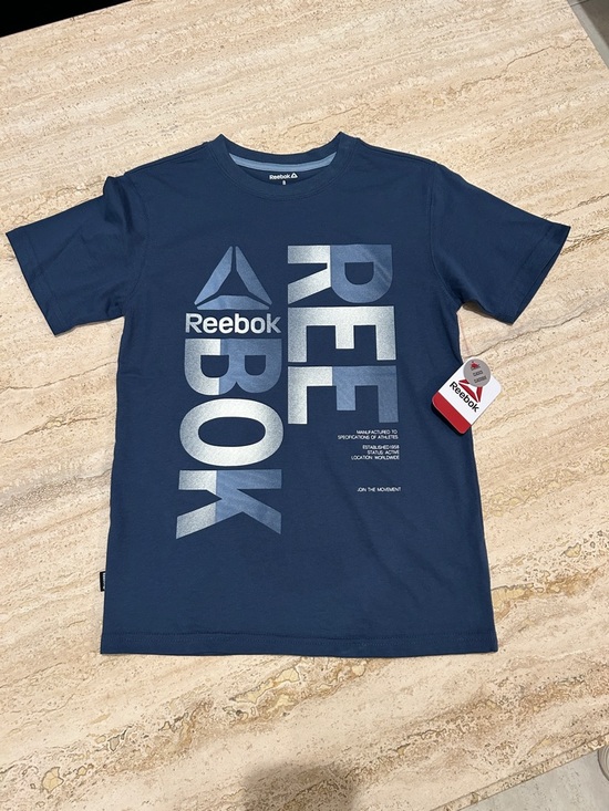 Reebok Other - NEW 🆕 Reebok Navy Silver Logo Tee with tags 10-12 years